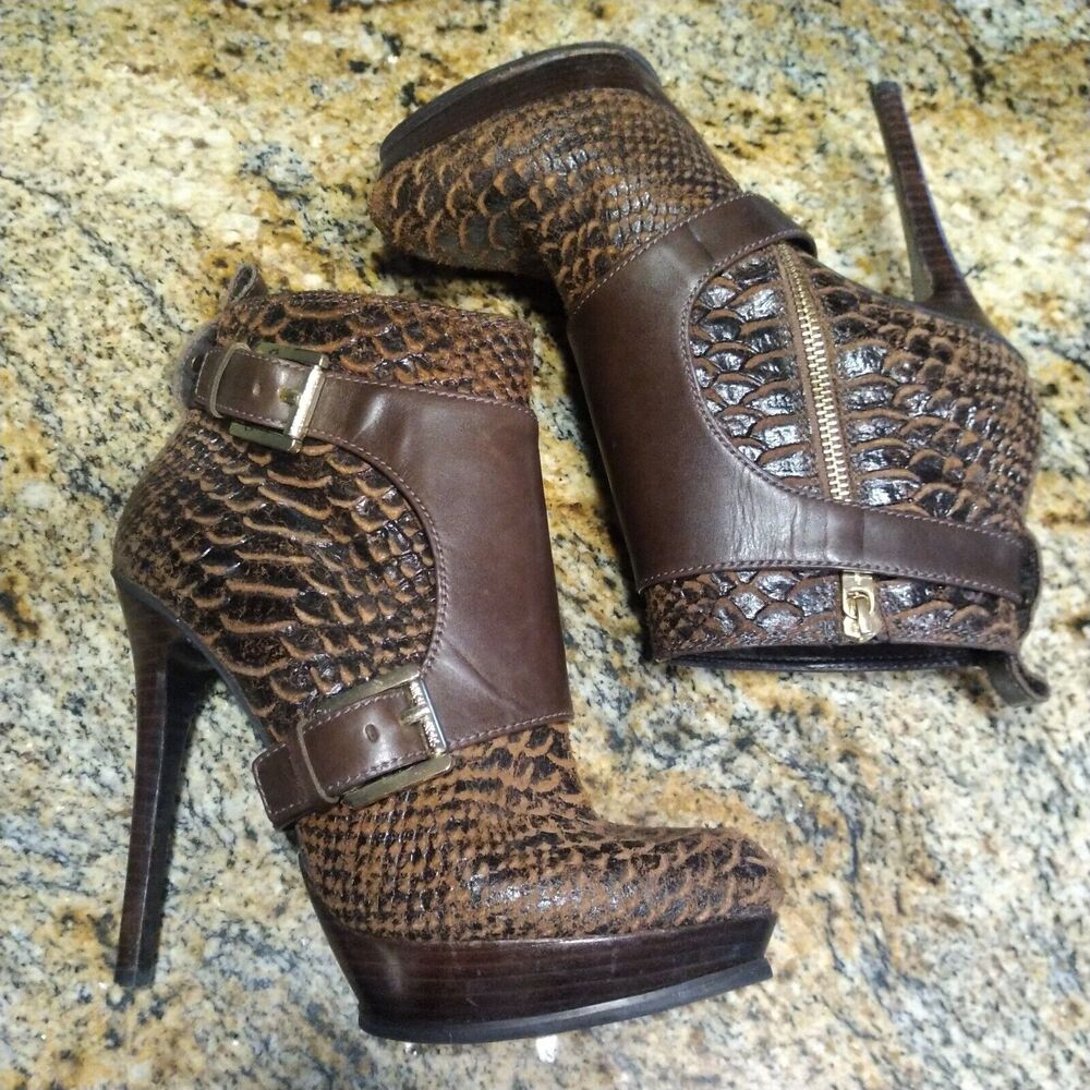 Michael Kors | Embossed Python Ankle Boot Size 7 M - image 7